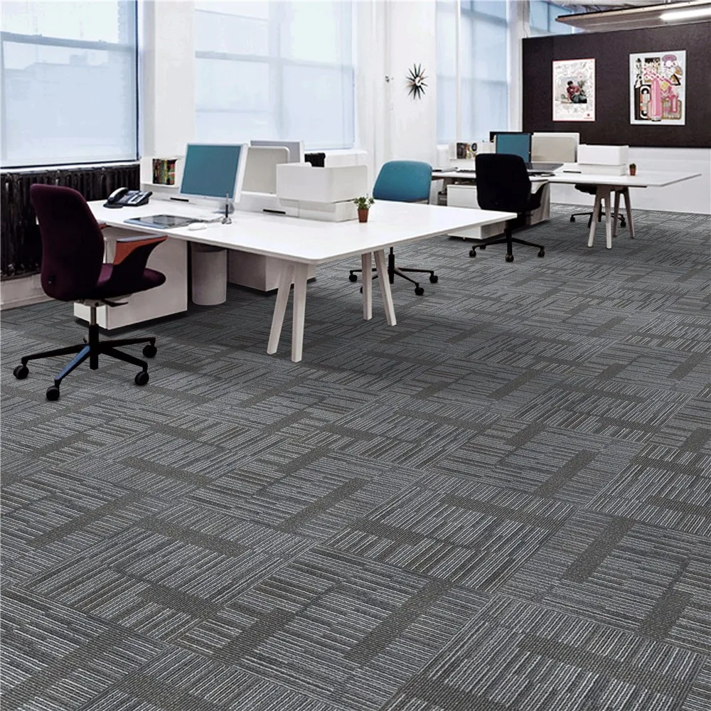 Pp Office Meeting Conference Room Modular Commercial Carpet Tilel Pvc