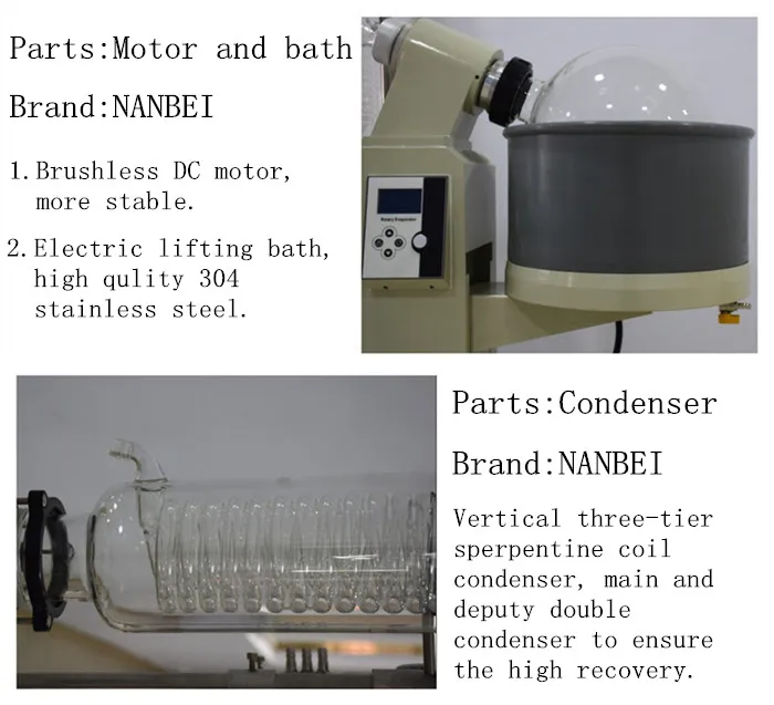 No-return valve control electric 5l rotary evaporator