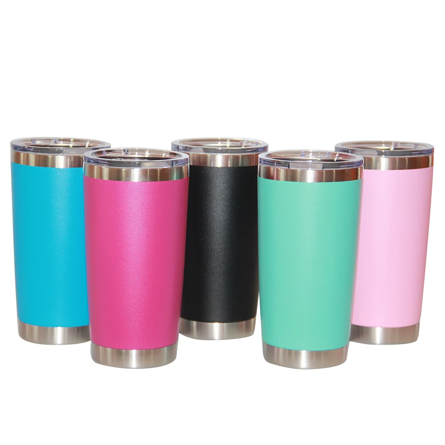 Double Wall Vacuum Insulated Travel Tumbler Cup 20oz Stainless Steel Tumbler With Lid Buy 20