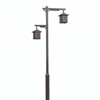 Outdoor Cast Iron Antique Decoration Street Lamp Post For Garden