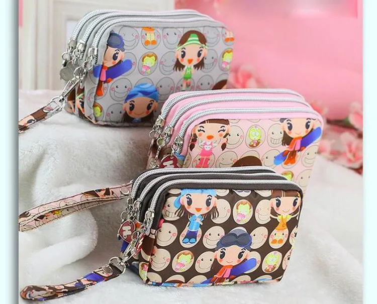 Taobao China Supplier 3 Layers Purse,Canvas Ladies Purse,Phone Wallet ...