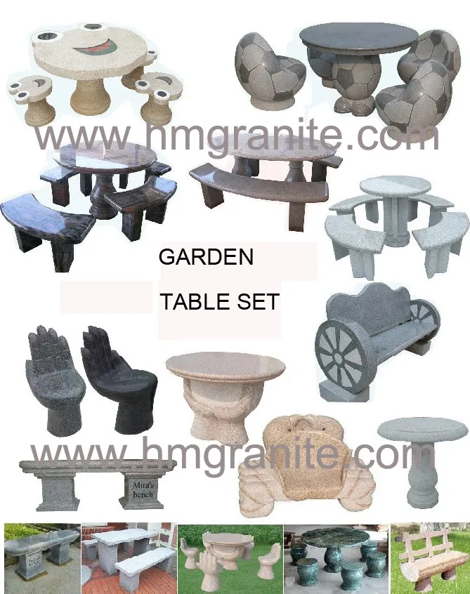 garden stone table set1