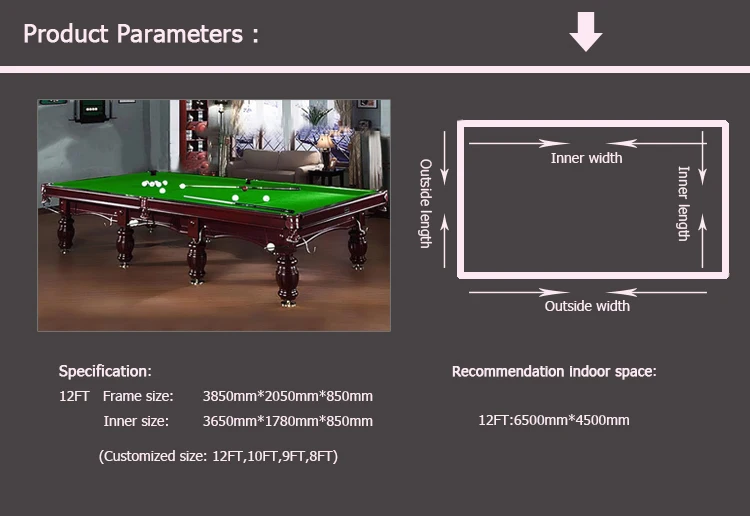 Snooker Table Dimensions