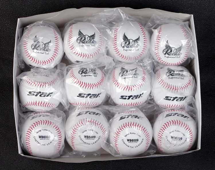 Professional Pu Leather 9 Inch 12 Inch Safety Baseball Cowhide Leather