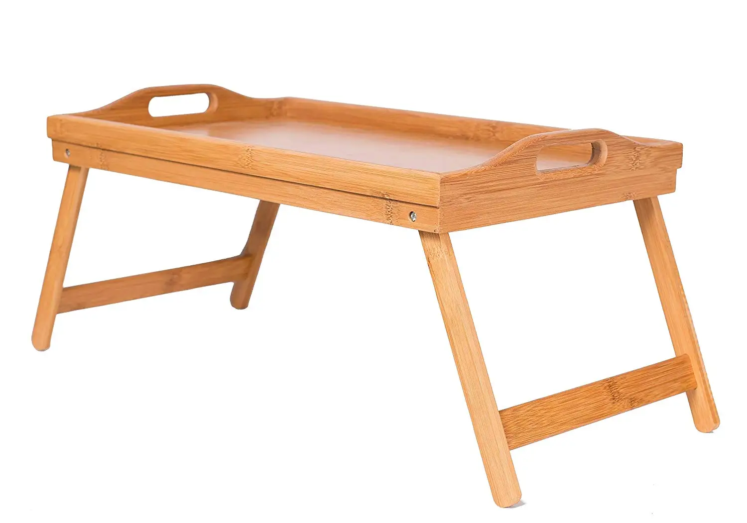 Taylor & Brown® Lightweight Wooden Bamboo Serving Tray with Folding Legs 