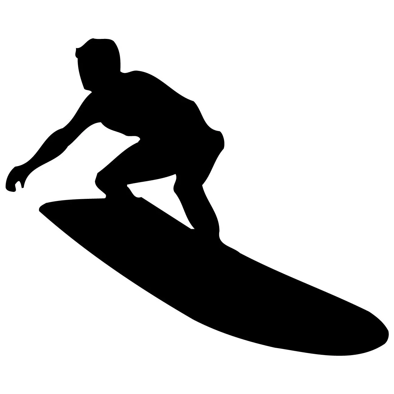 Buy Hot Surf Board Silhouette Sport Wall Art Sticker Decal Home