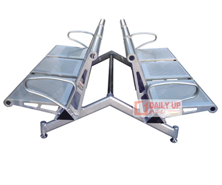 Two Row Airport Waiting Chair 6 Seating Hospital Furniture Auditorium Seating Link Chair 1 Year Warranty