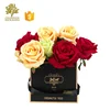 factory wholesale waterproof square/round hat cardboard flower boxes with ribbon