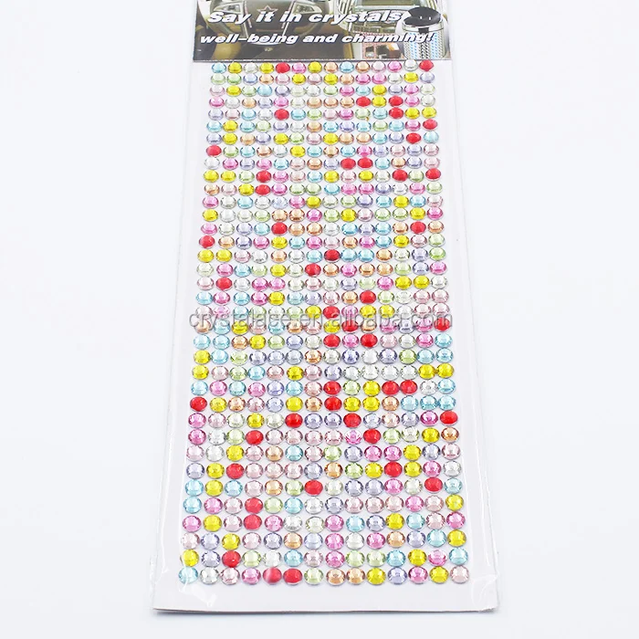 OEM acrylic diamond gems sticker,self adhesive resin crystal acrylic gemstones sticker