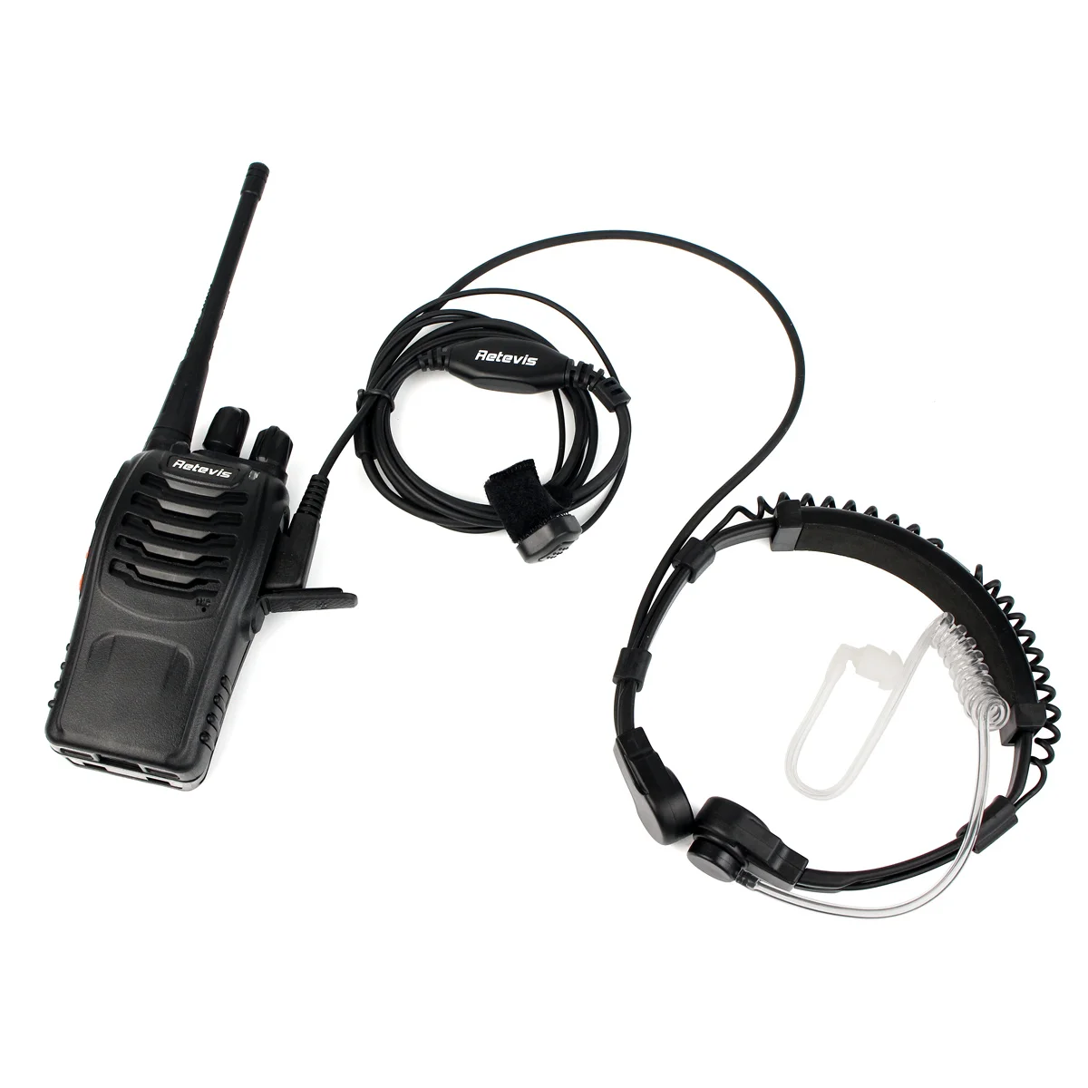 Retevis Cheap 2 Pin Retractable Throat Acoustic Tube Earpiece For