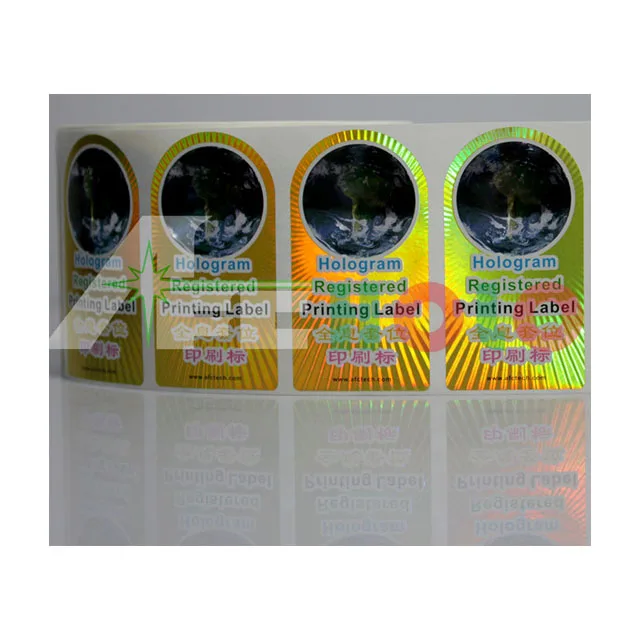 Custom Reflection Rainbow Holographic Stickers Label, Adhesive Laser Prismatic Hologram Sticker