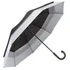 Telescoping Canopy Golf Umbrella 58 Inch Large Windproof Umbrellas Vented Automatic Open Cane Stick Umbrellas with Classic Hook