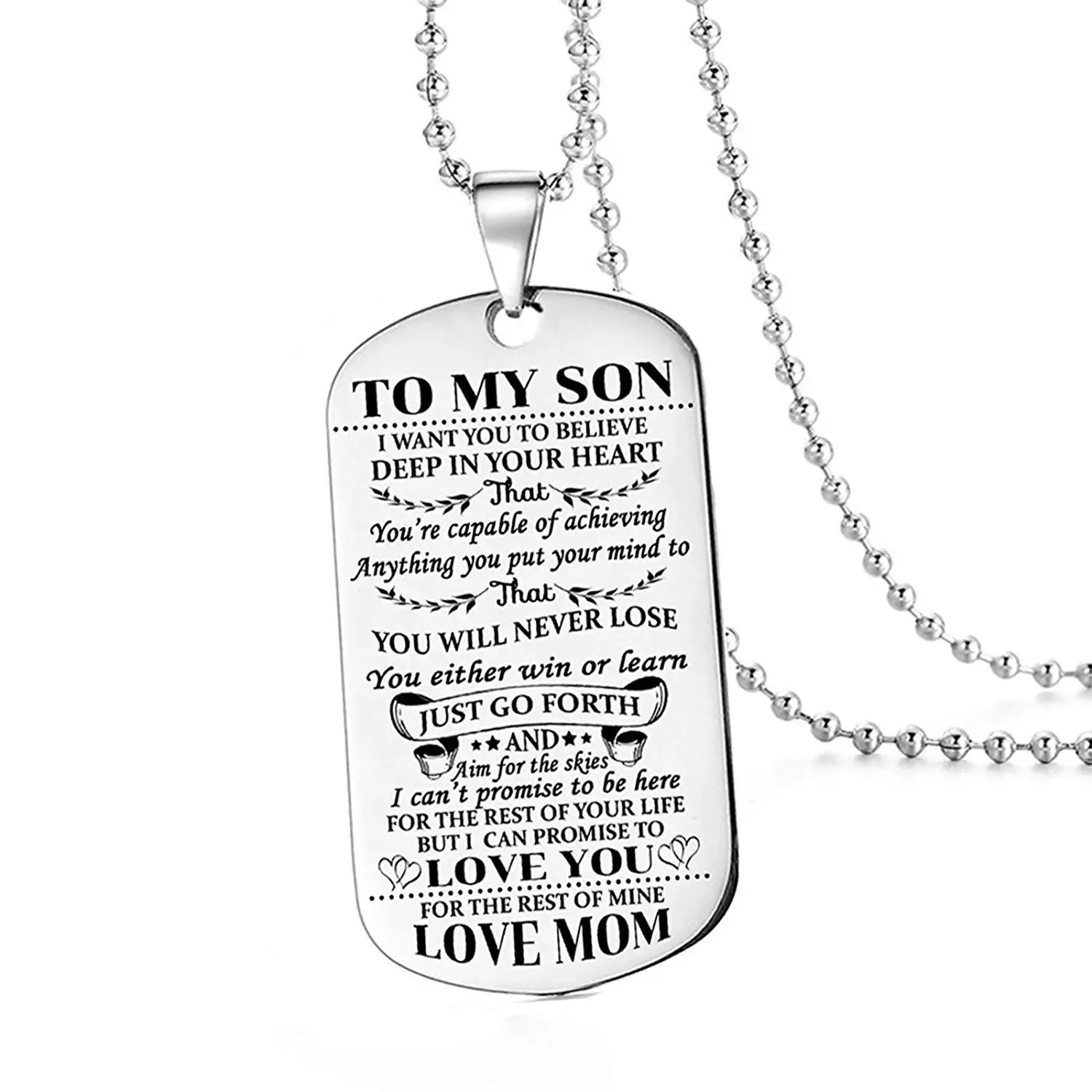 military ball chain necklace