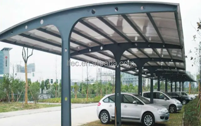 Prefab Waterproof Galvanized Steel Frame Car Canopies Shed Truss