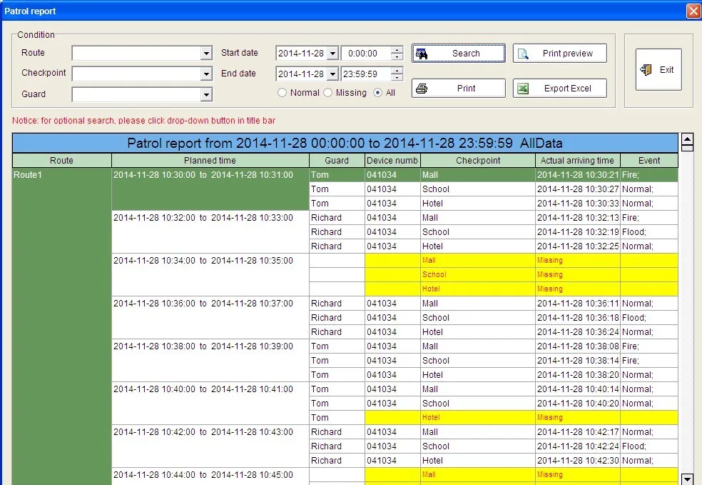security guard tour system