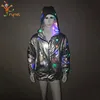 PGMC2156 LED Light Singer Stage Show Fahion Costume Dance Clothes Out door Jacket