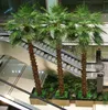 decorative outdoor lighted palm tree with led light in pot