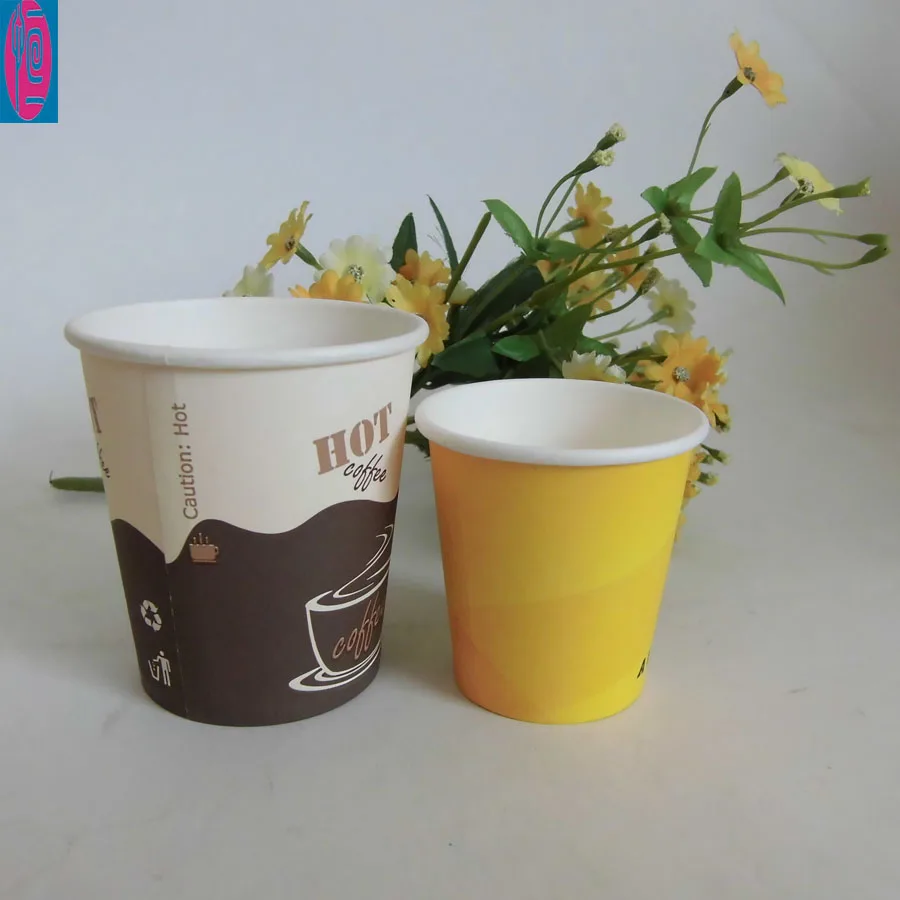 6.5 Oz Disposable Custom Paper Cups For Insulated Hot Coffee With Lids ...