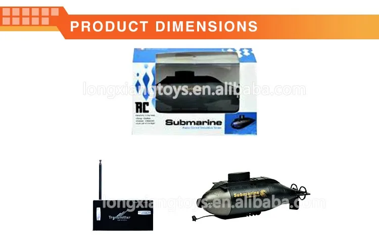 6 Channel remote control, rc submarine toy with window box