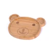 Children baby Bamboo Fiber Tableware Solid Feeding Dishes Cute Animal Food Fruit Bowl Plate Dinnerware Set Bear
