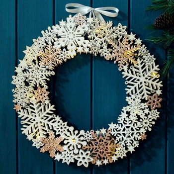 45cm battery operated indoor artificial white christmas wooden wreath garland with led lights christmas decoration - Battery Operated Christmas Garland 45cm battery operated indoor artificial white christmas wooden wreath garland with led lights christmas decoration - Battery Operated Christmas Garland