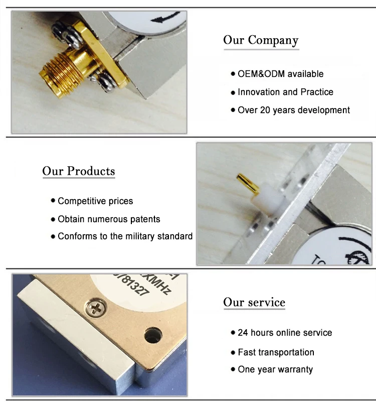 0.9-0.93GHz Through-Wall Coaxial Isolator 