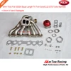 MERTOP Full SS304 Equal Length 3mm Thick T4 Divide Toyot a Supra 93-98 2JZGTE 2JZ Manifold +44mm V band wastegate