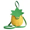 2019 Handwork Woven Fresh Pineapple Beach Inclined Shoulder Bag Rattan Bag