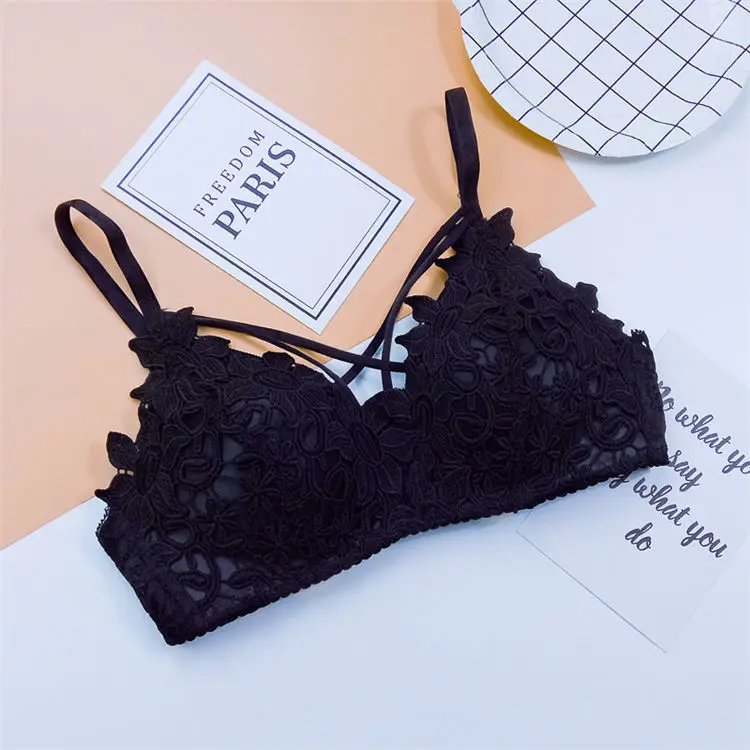 Young Girls Perfect Petal Flower Design Hot Sexy Lace Mesh Bra And