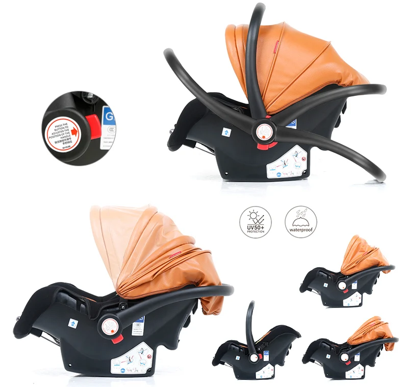 Luxury Baby Stroller 3 in 1 With Car Seat High Landscape Pram For Newborns Travel System Baby Trolley Walker Foldable Carriage