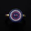 Sevenajewelry SAR7164 Turkish Otooman Sultan Suleiman Colorful Stone 925 Sterling Silver Ring