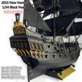 2015 New version Classical wooden sailing boat 1 34 black pearl Pirates of the Caribbean wood