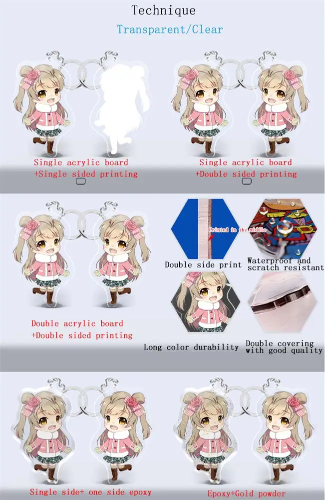 vograce clear acrylic charms anime acrylic charms maker epoxy