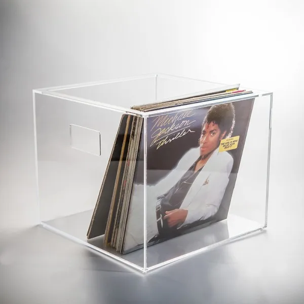 Durable Square Clear Plastic Cd Storage Box With Insert Handles Buy