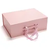 hot pink christmas gift package foldable hidden magnet box