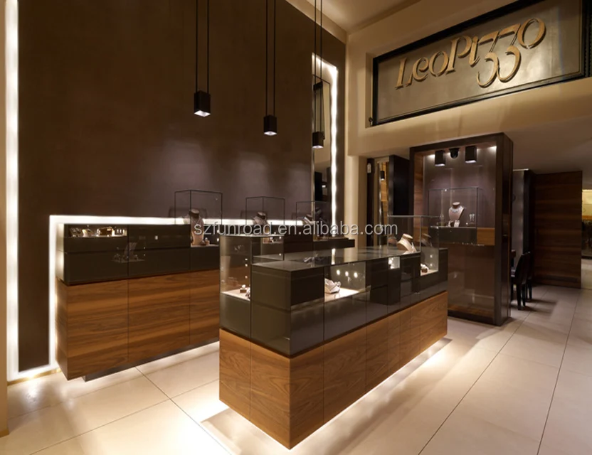 Luxury commercial jewelry display shop interior design for retail custom jewellery showroom furniture design