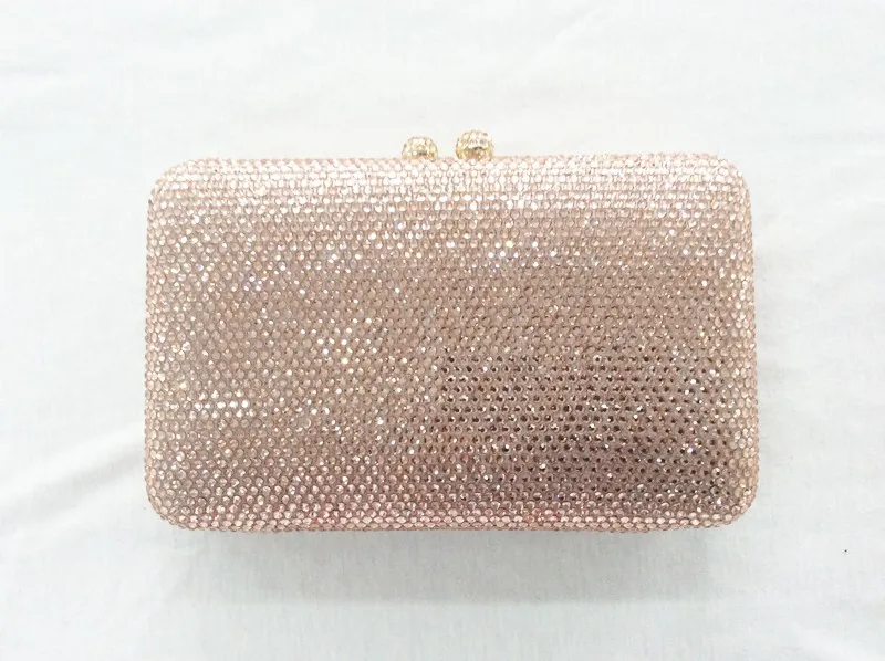 rose gold glitter clutch bag