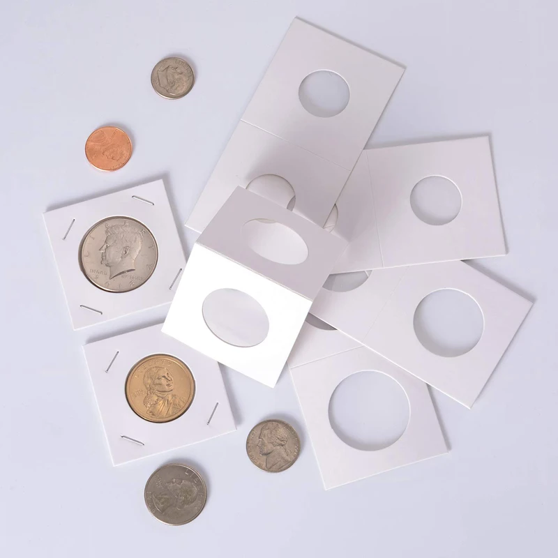 Different Size Coin Flips Cardboard Collecting Holders Coin Flip