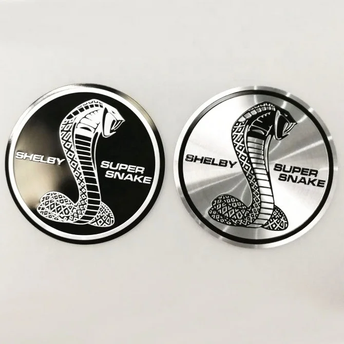 59mm Aluminum Emblem Super Snake Badge Sticker Car Body Decal Fit For