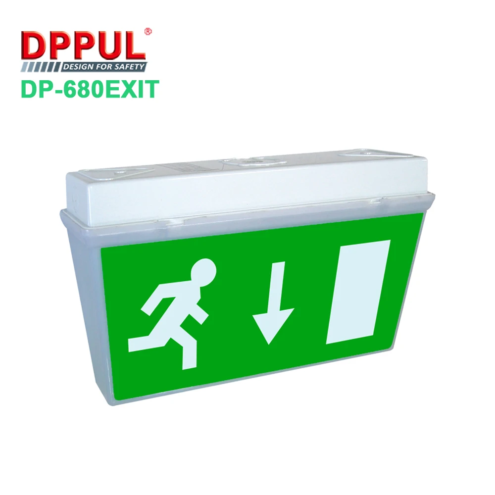 2020 Dppul Factory Price Rechargeable Emergency Exit sign Light Lamp