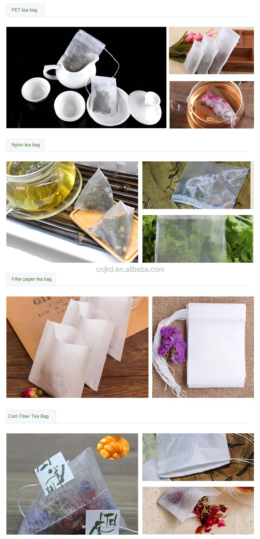 Oem Empty Non Woven Material Back Sealed Tea Bags With String Buy