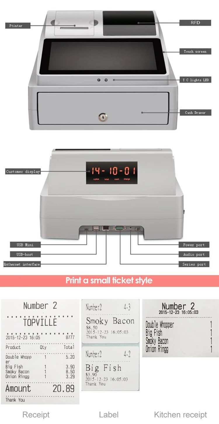 Cashcow Android 10 Inch Pos With Built In Cash Drawer And Printer Buy