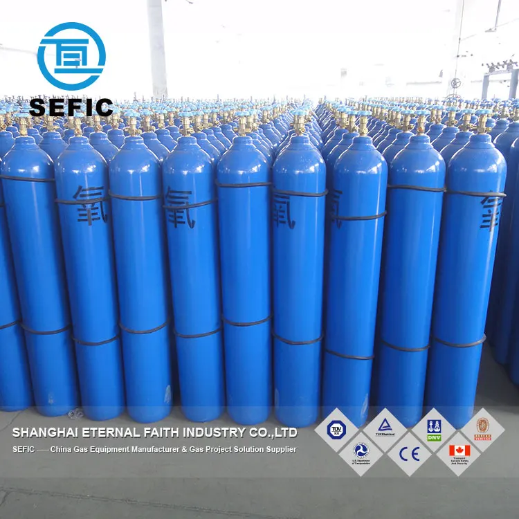 Different Sizes Portable Empty Oxygen Cylinder / Medical Oxygen Gas