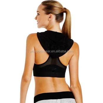 hooded sports bra