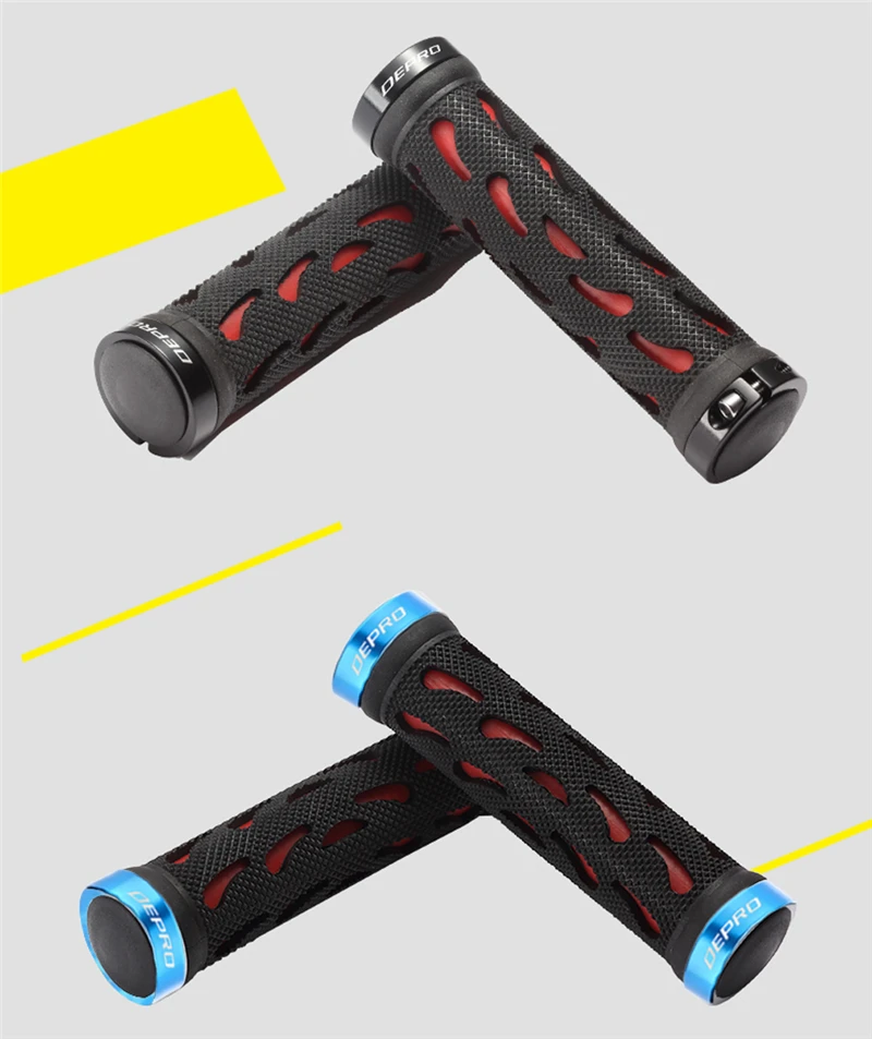 Depro Bilateral Locked Bike Grips Mtb Handle Cube Bicycle Handlebar