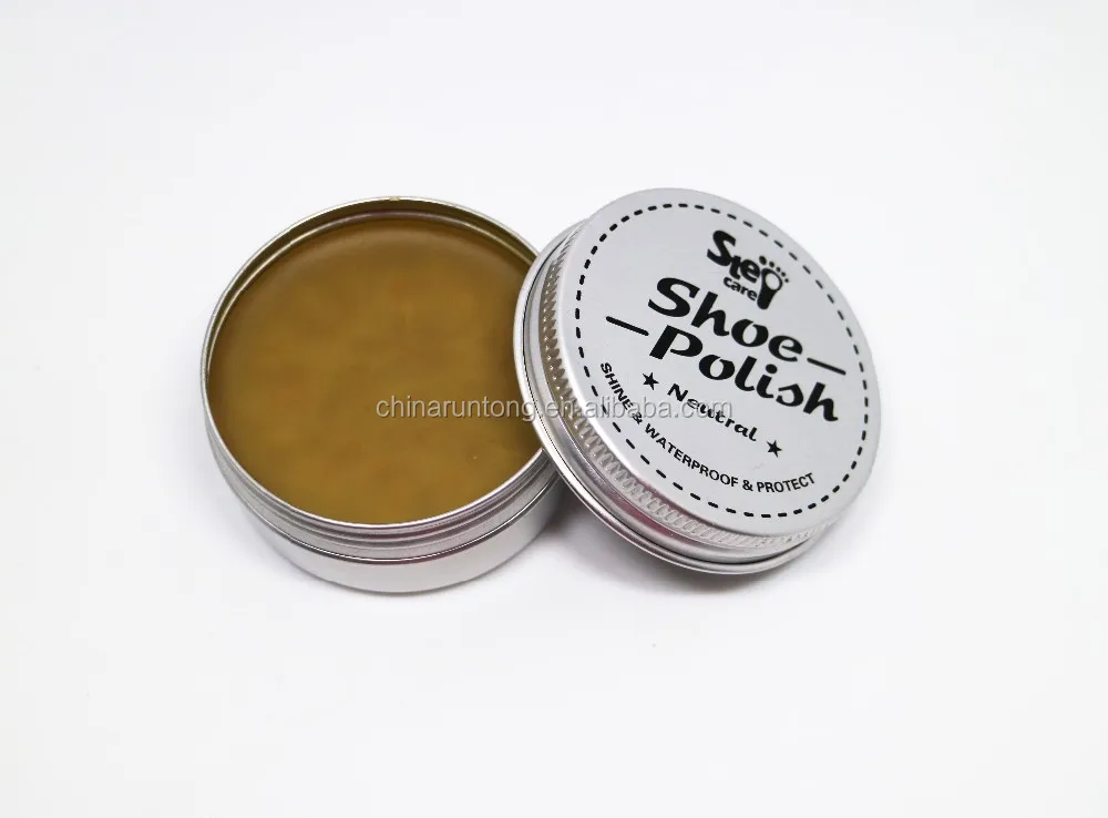 New Metal Tin Neutral Solid Brands Of Lanolin Wax Shoe Polish Cleanser