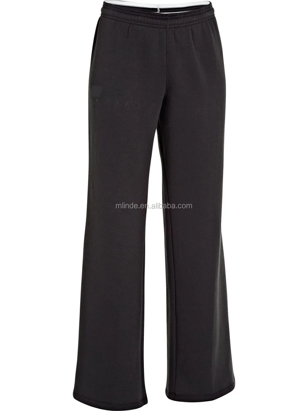 black straight leg sweatpants