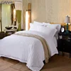 Wholesale western 4pcs satin 100% cotton single bed sheet set for hotel