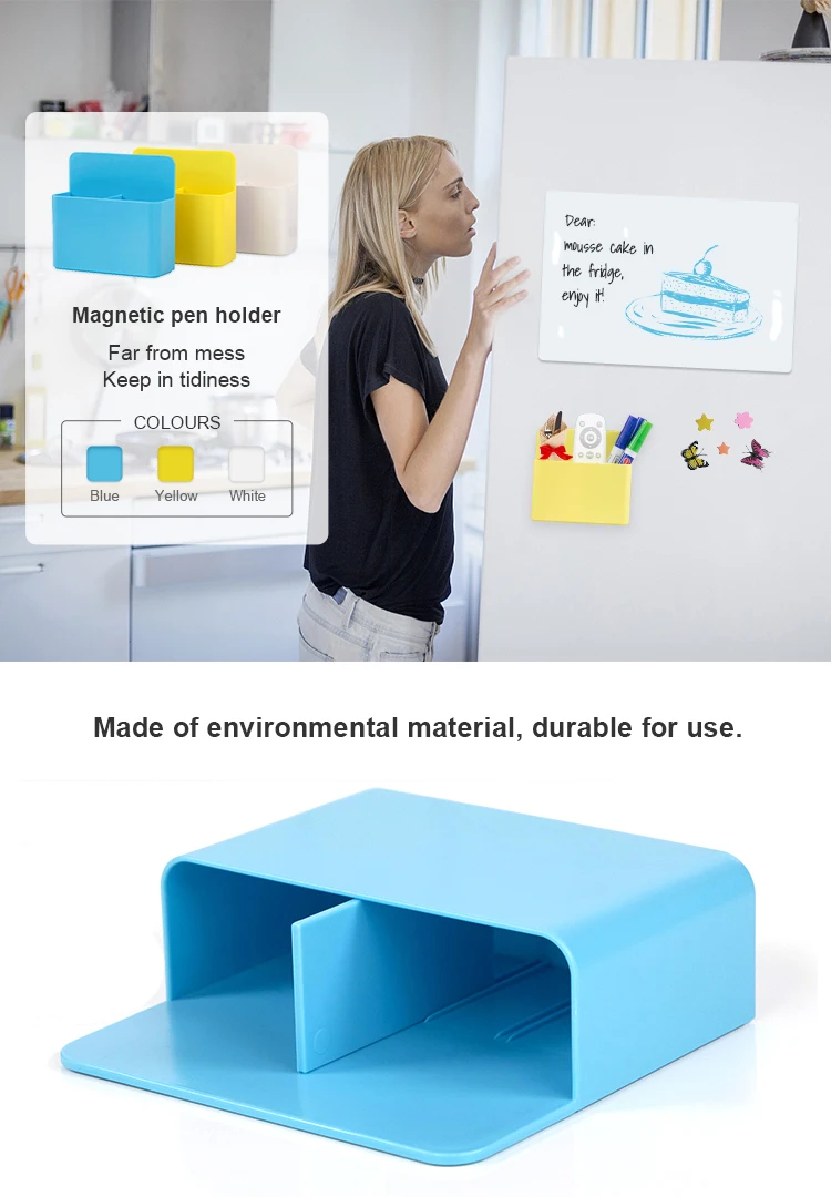 Office Whiteboard Pen Eraser Storage Organizer Plastic Tray Magnetic Marker Holder manufacture