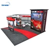 Shanghai Exhibition Booth Builder 20 x 20 Custom made Trade Show Booth with Banner Stand and Hanging Banner in China
